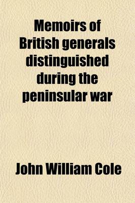 Book cover for Memoirs of British Generals Distinguished During the Peninsular War (Volume 2)