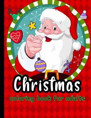 Book cover for Christmas coloring book for adults