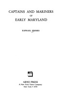 Cover of Captains and Mariners of Early Maryland