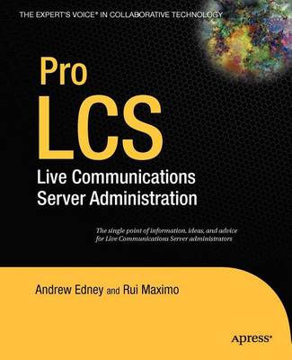 Book cover for Pro Lcs: Live Communications Server Administration