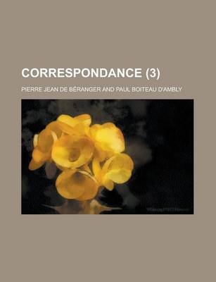 Book cover for Correspondance (3 )