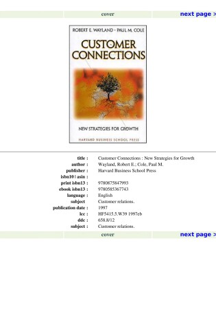 Cover of Customer Connections