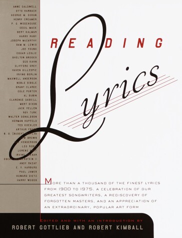 Book cover for Reading Lyrics