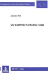 Book cover for Der Begriff Der Freiheit Bei Hegel