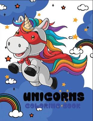 Book cover for Unicorns coloring book