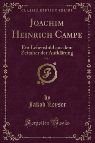 Cover of Joachim Heinrich Campe, Vol. 1