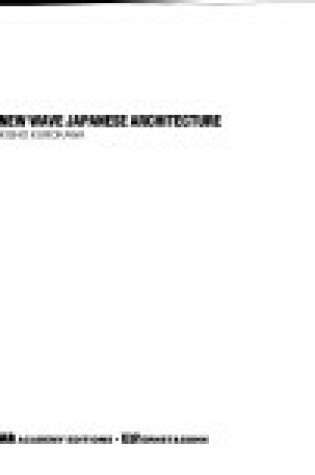 Cover of New Wave Japanese Architecture