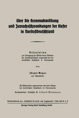 Book cover for UEber Die Kronenabwoelbung Und Zuwachsschwankungen Der Kiefer in Nordostdeutschland