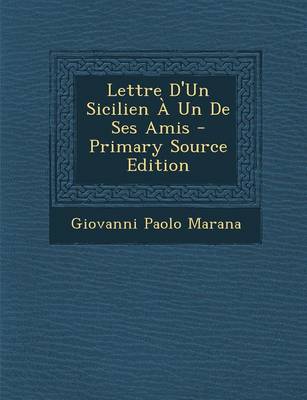 Book cover for Lettre D'Un Sicilien a Un de Ses Amis