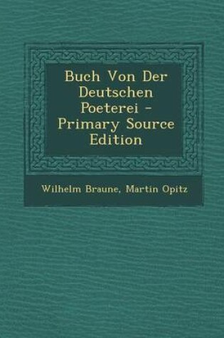 Cover of Buch Von Der Deutschen Poeterei