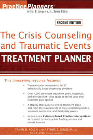 Cover of The Crisis Counseling and Traumatic Events Treatment Planner