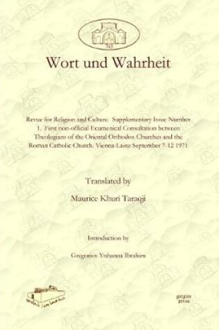 Cover of Wort und Wahrheit