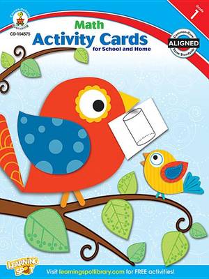 Book cover for Math Activity Cards for School and Home, Grade 1