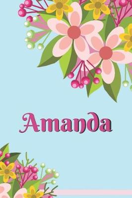 Book cover for Amanda Personalized Blank Journal Notebook