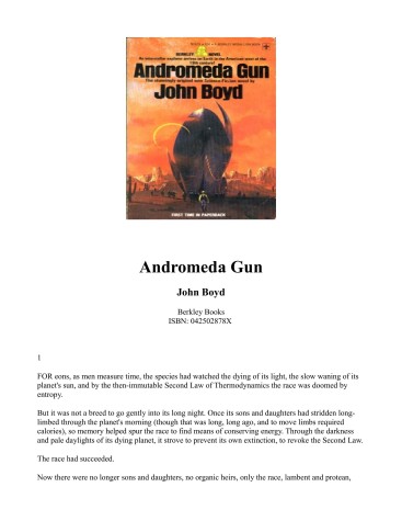 Book cover for Andromeda Gun