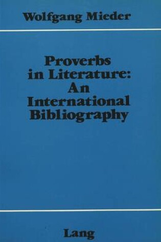 Cover of Proverbs in Literature