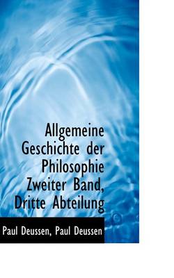 Book cover for Allgemeine Geschichte Der Philosophie Zweiter Band, Dritte Abteilung