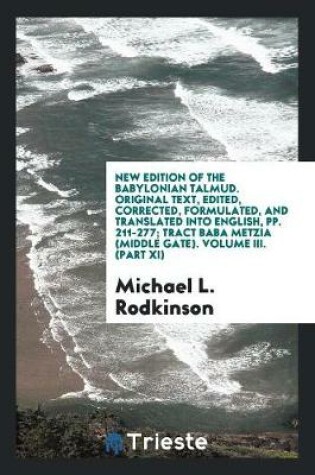 Cover of New Edition of the Babylonian Talmud