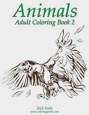 Book cover for Animals Adult Coloring, Book 2