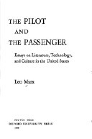 Cover of The Pilot and the Passenger