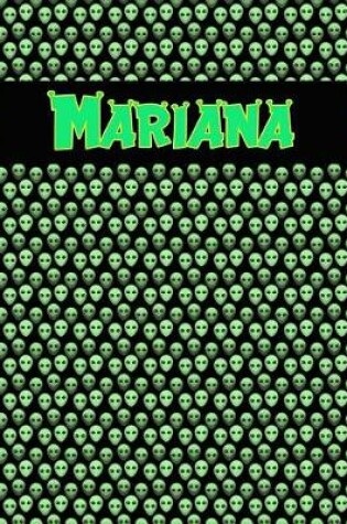 Cover of 120 Page Handwriting Practice Book with Green Alien Cover Mariana