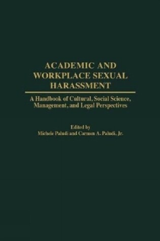 Cover of Academic and Workplace Sexual Harrassment (GPG) (PB)