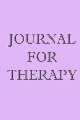 Cover of Journal For Therapy