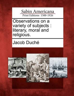 Book cover for Observations on a Variety of Subjects