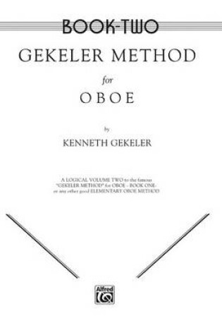 Cover of Gekeler Method for Oboe, Book II