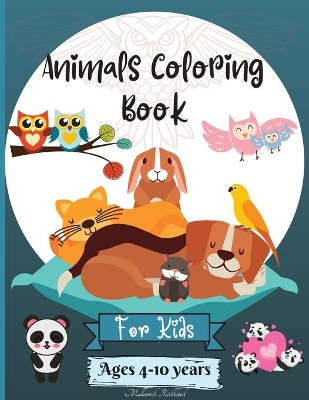 Book cover for Animals Coloring Book For Kids Ages 4-10 years