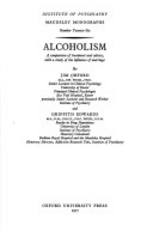 Cover of Alcoholism