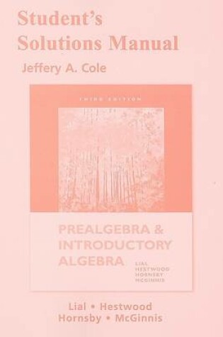 Cover of Student Solutions Manual for Prealgebra and Introductory Algebra