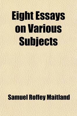 Book cover for Eight Essays on Various Subjects