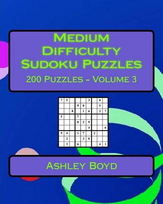 Cover of Medium Difficulty Sudoku Puzzles Volume 3