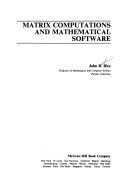 Book cover for Matrix Computations and Mathematical Software