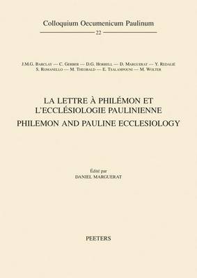 Cover of La lettre a Philemon et l'ecclesiologie paulinienne. Philemon and Pauline Ecclesiology