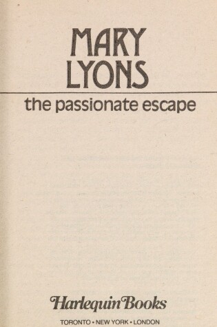 Cover of The Passionate Escape