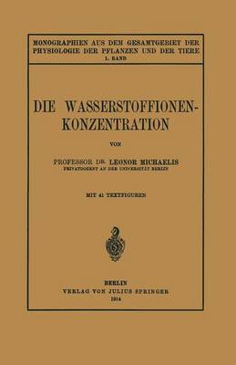 Cover of Die Wasserstoffionen-Konzentration