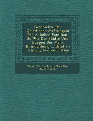 Book cover for Geschichte Der Geistlichen Stiftungen