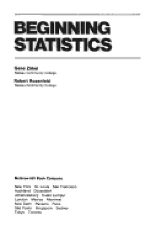 Cover of Beginning Statistics