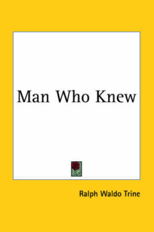 Cover of Man Who Knew (1936)