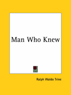 Book cover for Man Who Knew (1936)