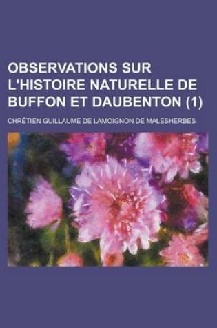 Cover of Observations Sur L'Histoire Naturelle de Buffon Et Daubenton (1)