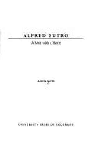 Cover of Alfred Sutro