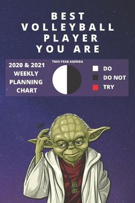 Book cover for 2020 & 2021 Two-Year Weekly Planner For Best Volleyball Player Gift Funny Yoda Quote Appointment Book Two Year Daily Agenda Notebook