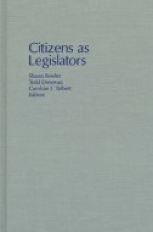 Cover of Citizens as Legislators