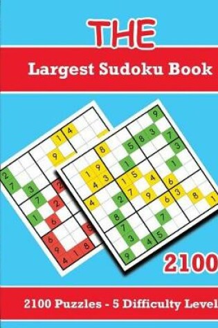 Cover of The Largest Sudoku Book - 2100 Puzzles - 5 Difficulty Levels