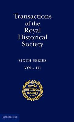 Book cover for Transactions of the Royal Historical Society: Volume 3