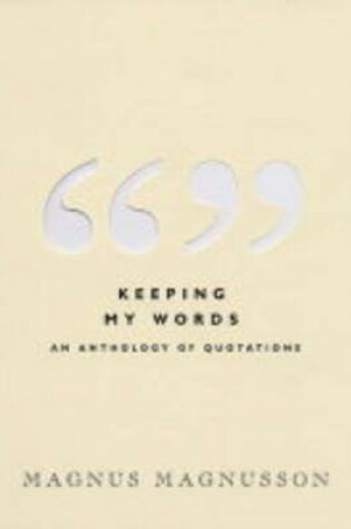Cover of Keeping My Words