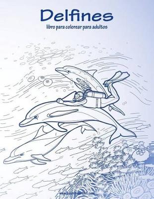 Book cover for Delfines libro para colorear para adultos 1